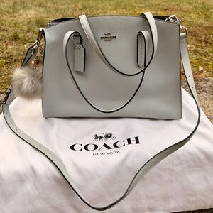 Coach Charlie Caryall Purse in Sky Silver